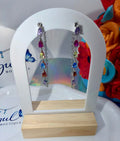 Dangling multicolor earrings