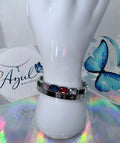 Multicolor Silver bangle set