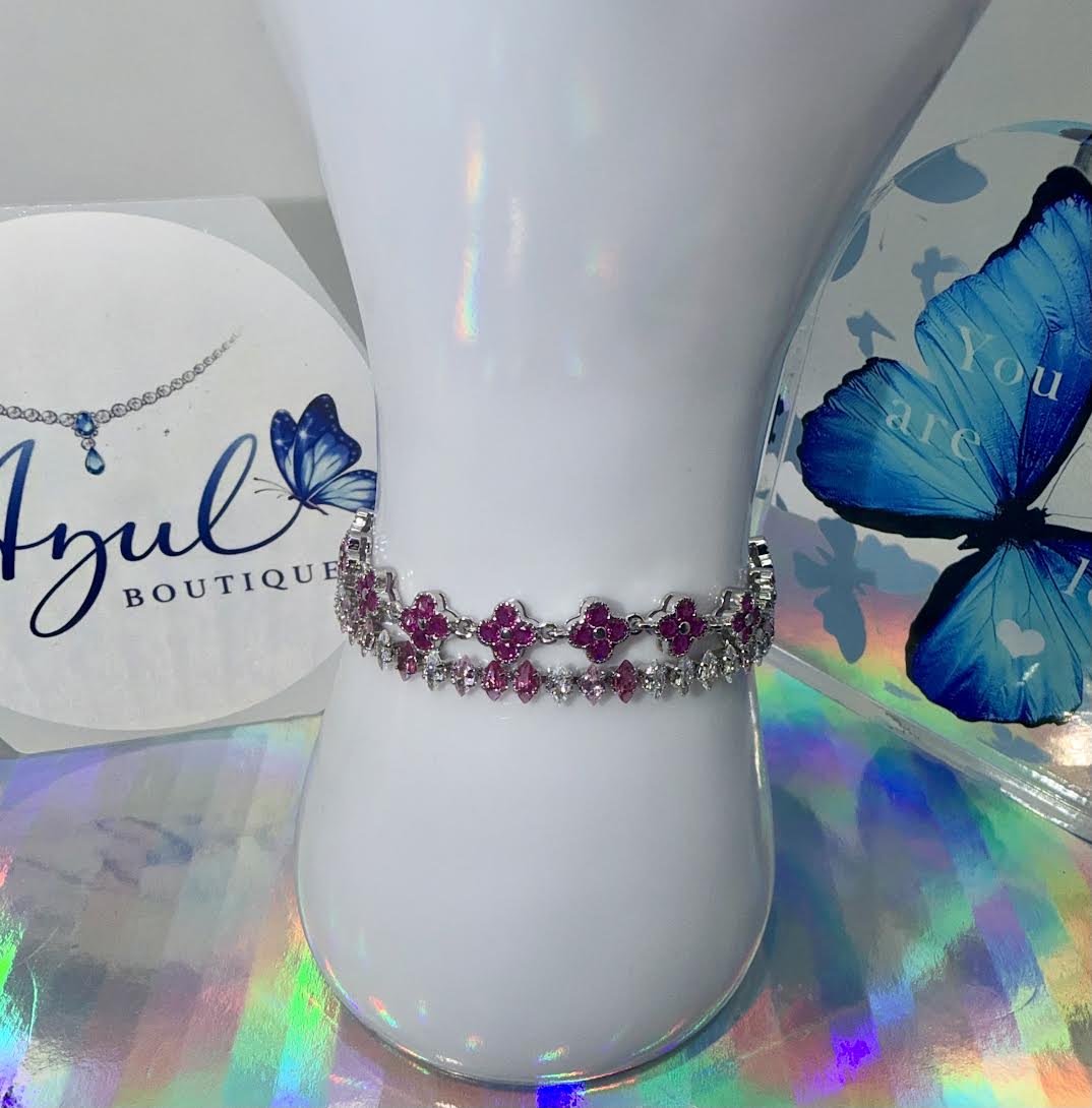Burgundy/Pink bracelets set