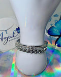 Silver tone Heart bangles