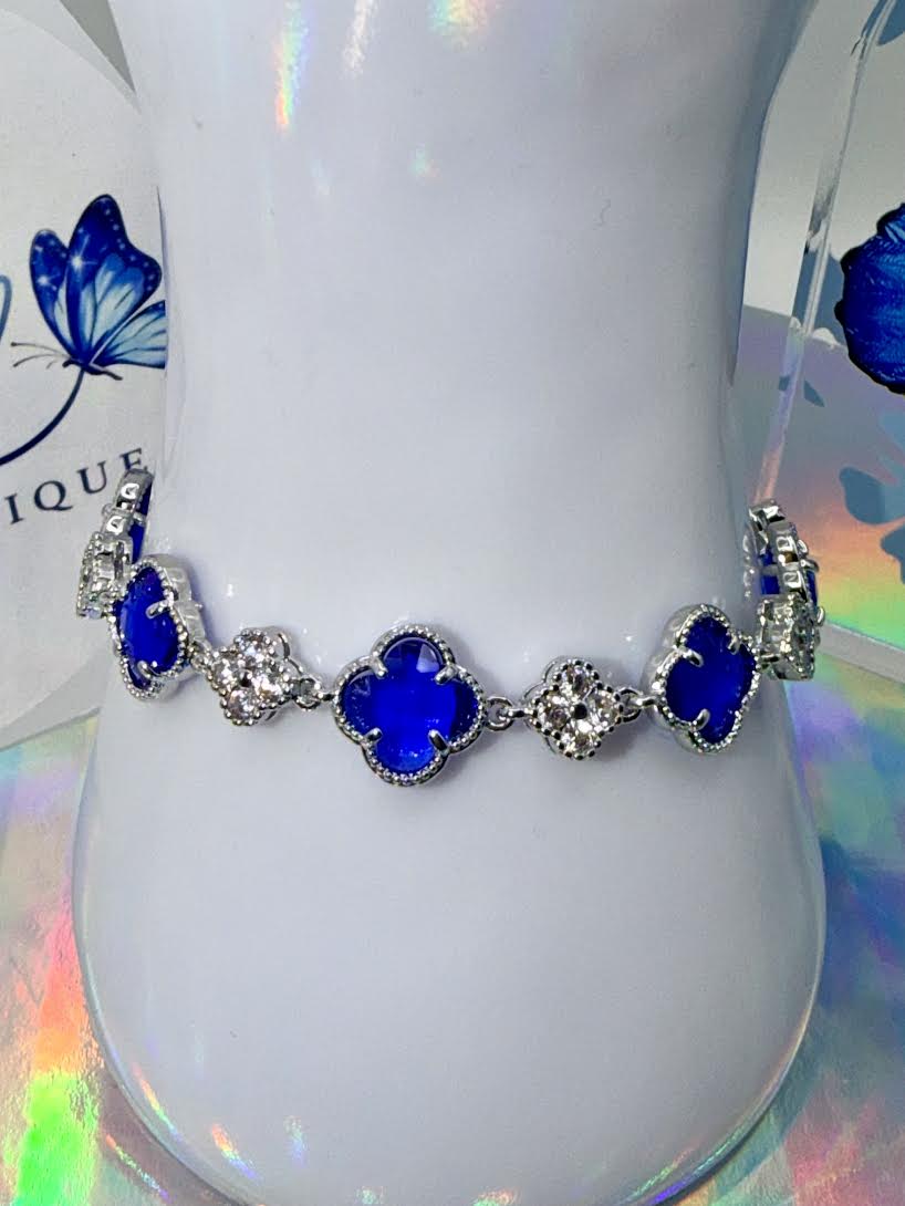 Royal Blue Clover bracelet