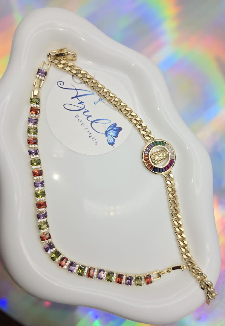 Religious multicolor bracelet set