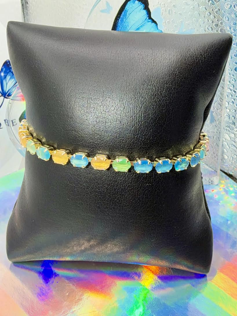 Multi shape pastel color bracelets