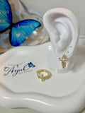 Cross Hoop Earrings