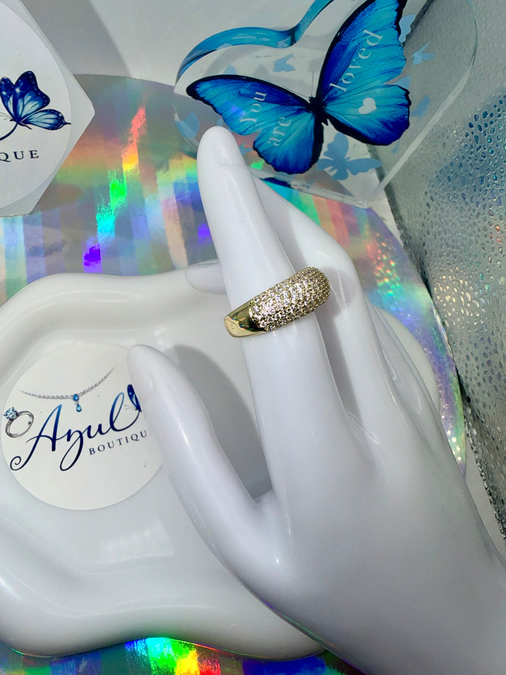 Iced Gold Ring