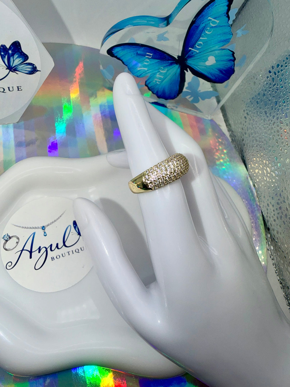 Iced Gold Ring