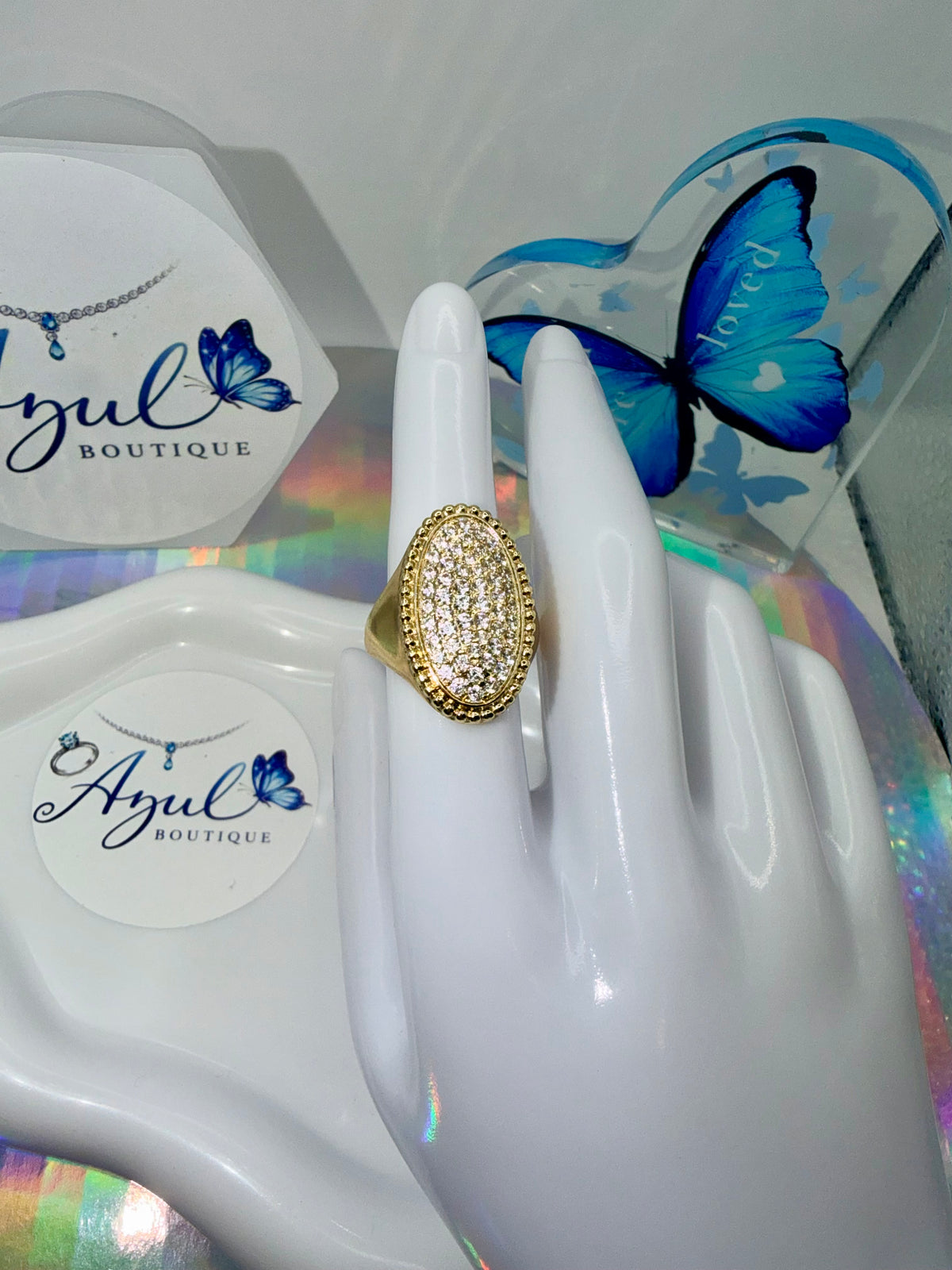 Oval Iced Ring