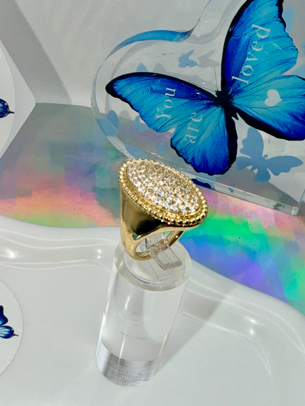 Oval Iced Ring