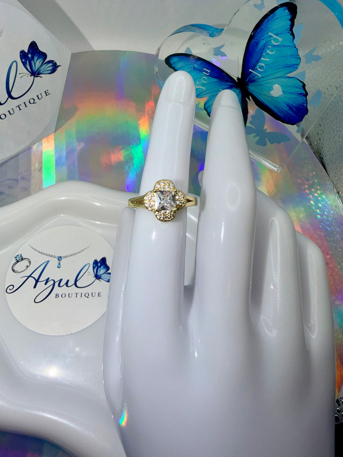 Clover-motifs Ring