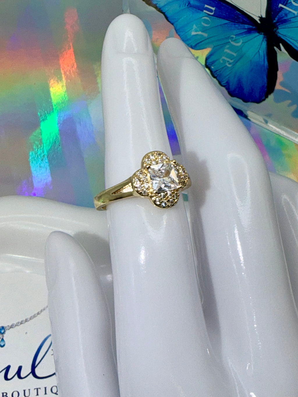 Clover-motifs Ring