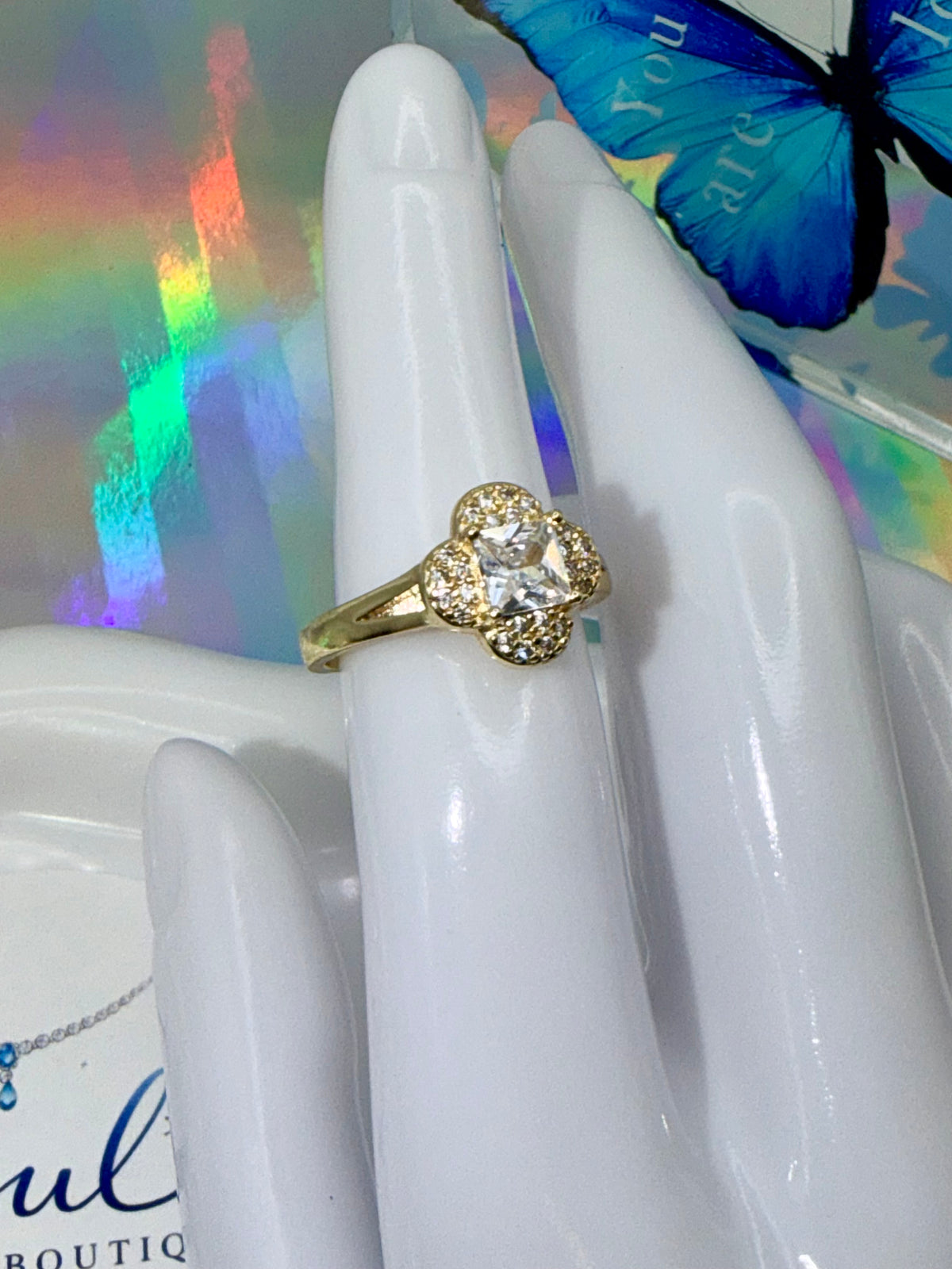 Clover-motifs Ring