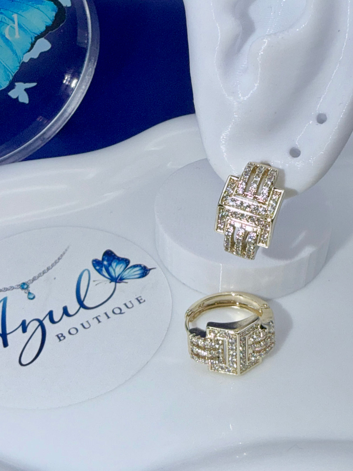 Shiny Little Belt Earrings