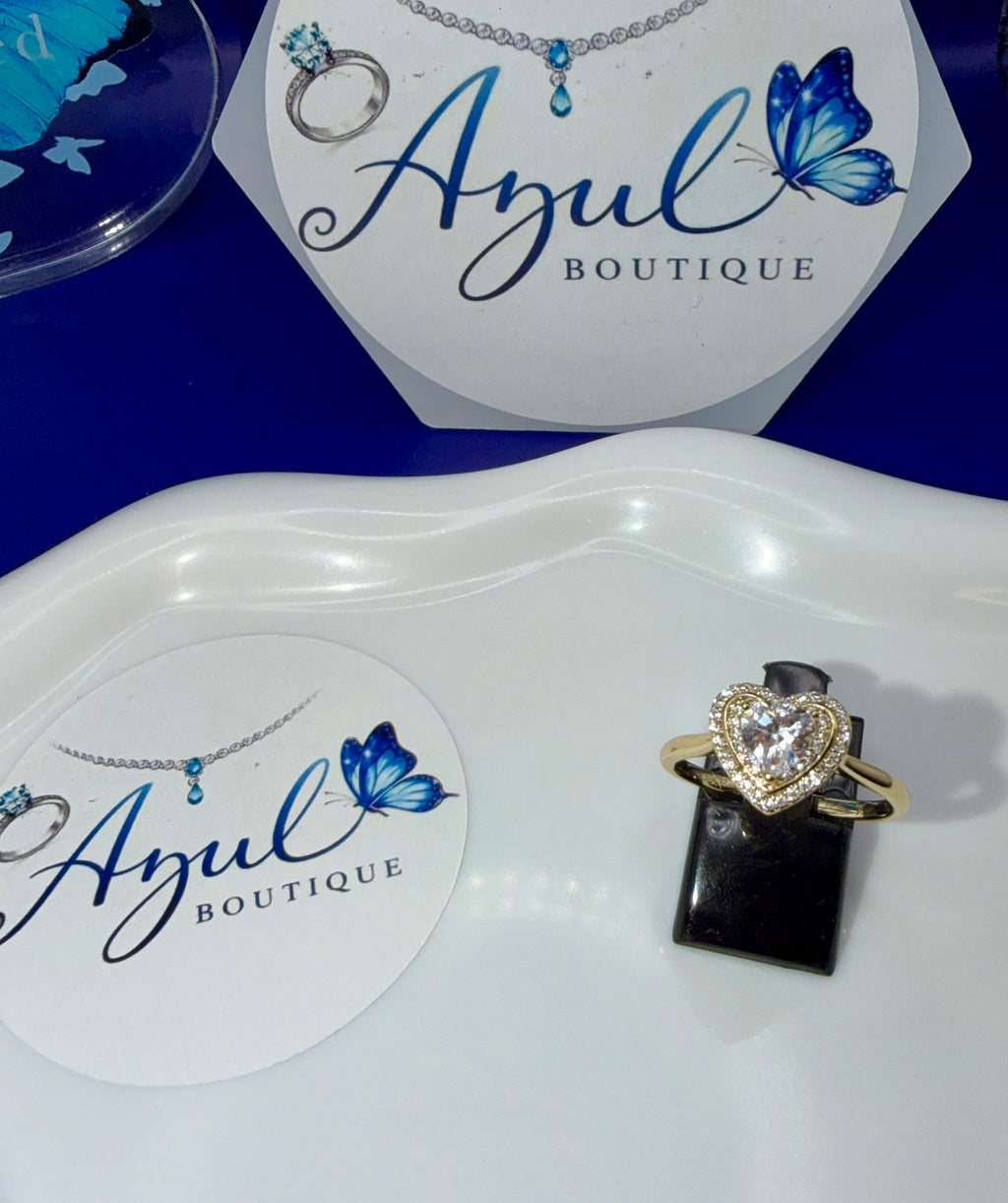 Clear Heart Ring