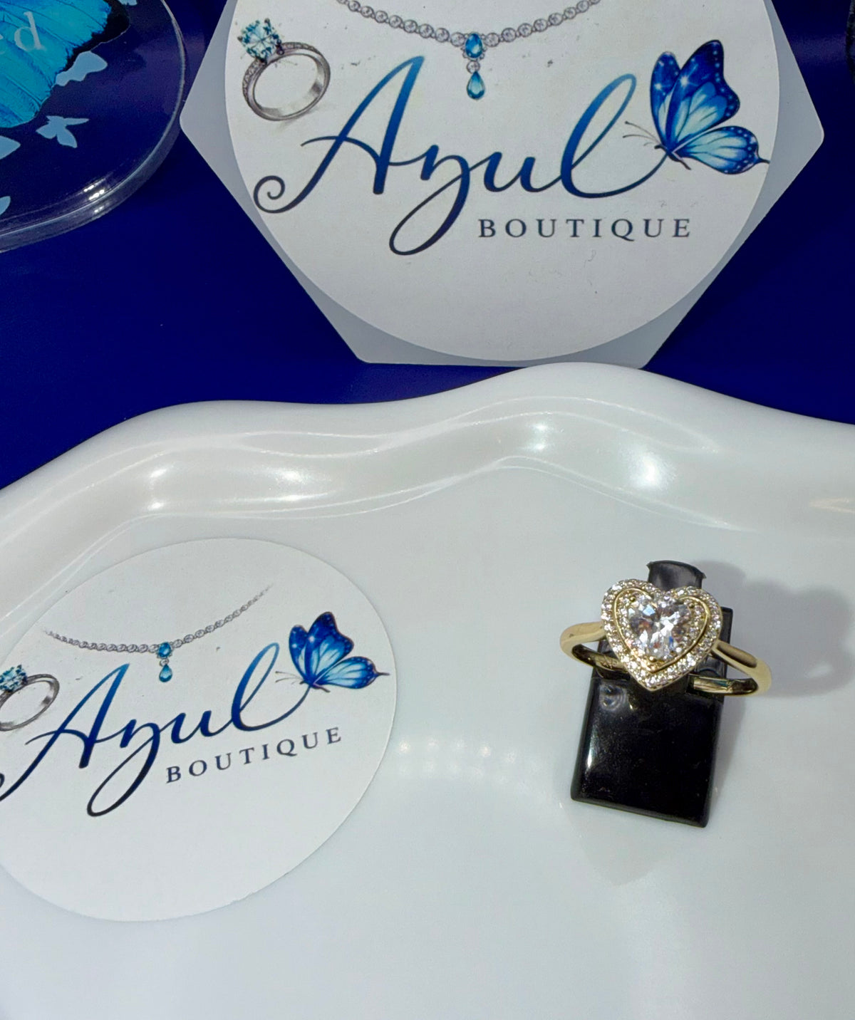 Clear Heart Ring