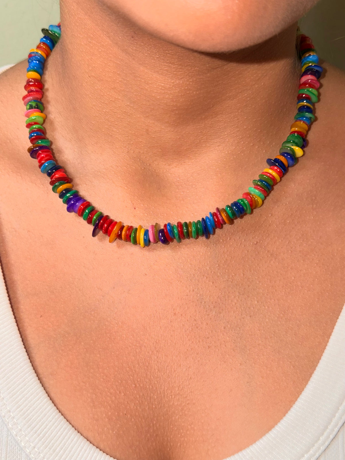 Rainbow Beaded Bohemian Necklace