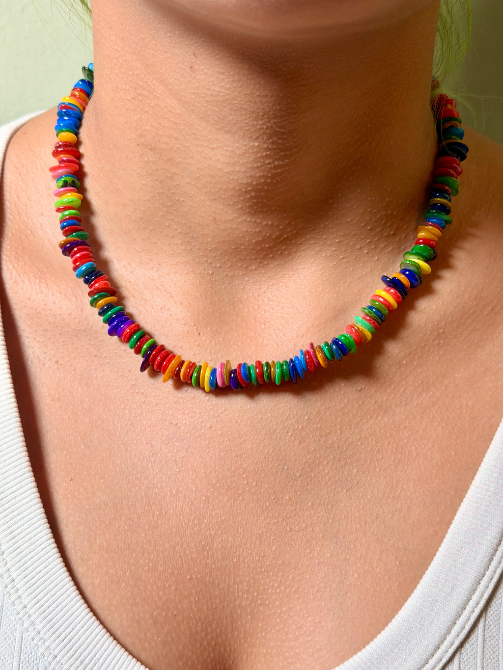 Rainbow Beaded Bohemian Necklace