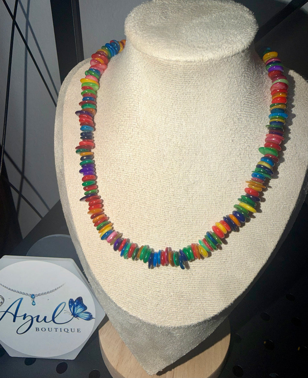 Rainbow Beaded Bohemian Necklace