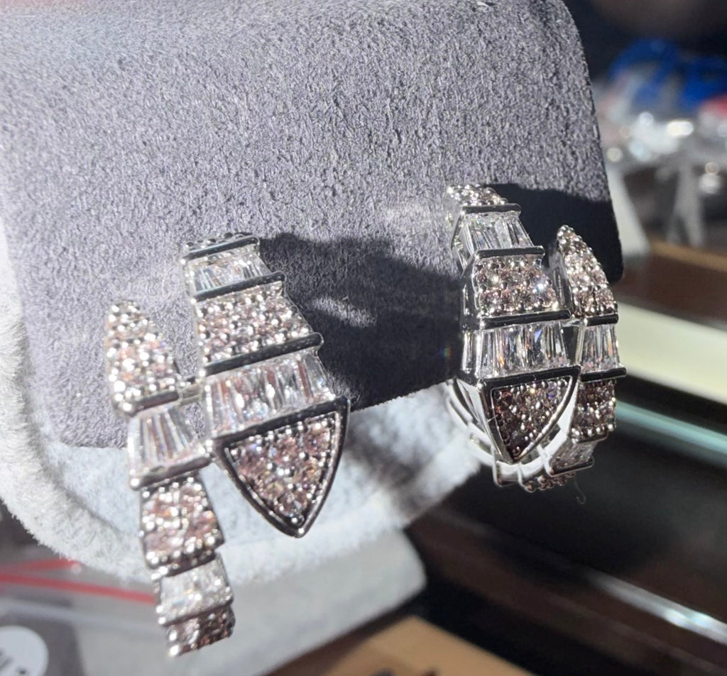 Snake Earrings High-end Design Silver