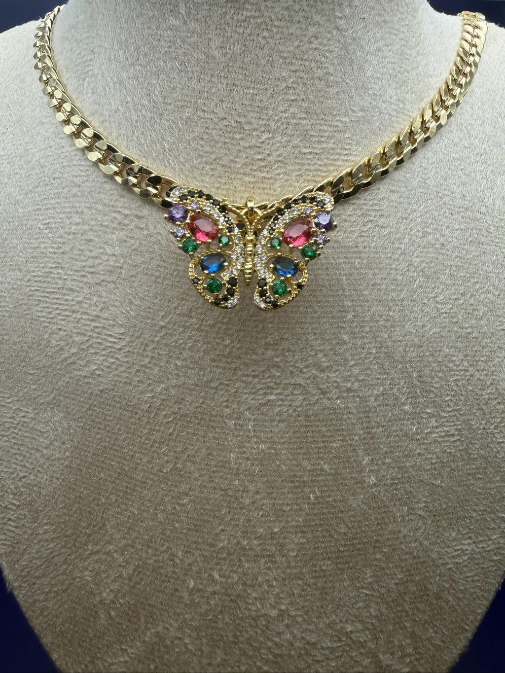 Multicolor Butterfly Elegance Necklace