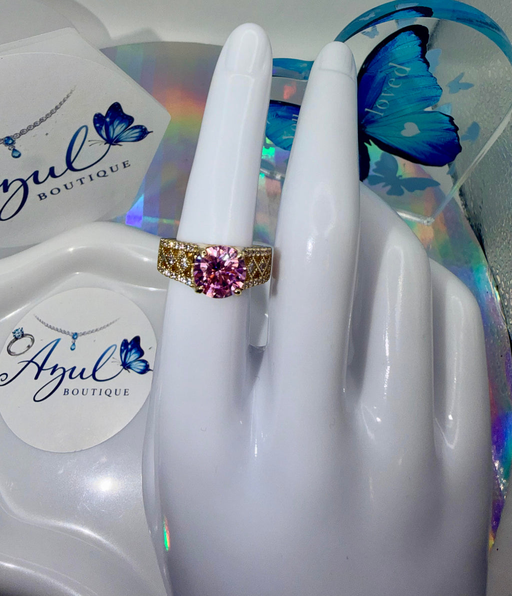 Vibrant Pink Cocktail Ring