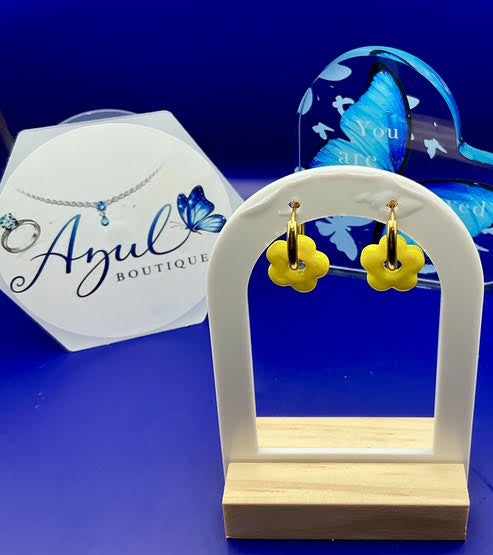 Yellow Flower Earring