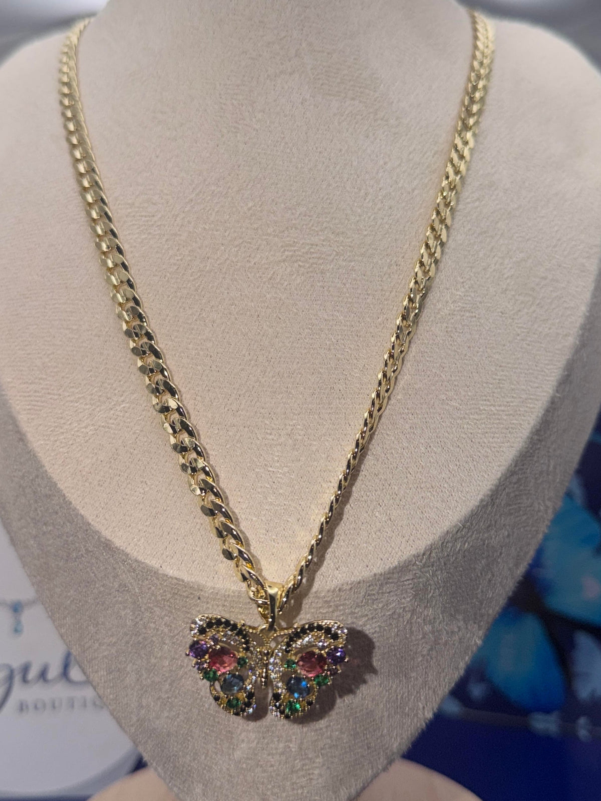 Multicolor Butterfly Elegance Necklace