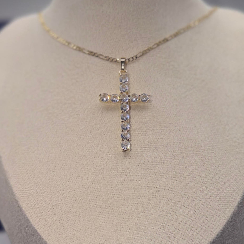 Graceful Sparkle Cross Necklace