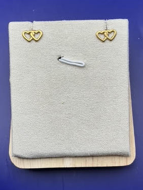 Double Heart Studs Earrings