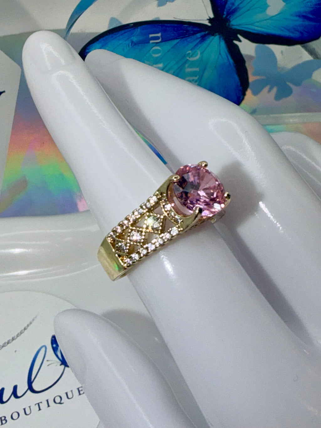 Vibrant Pink Cocktail Ring