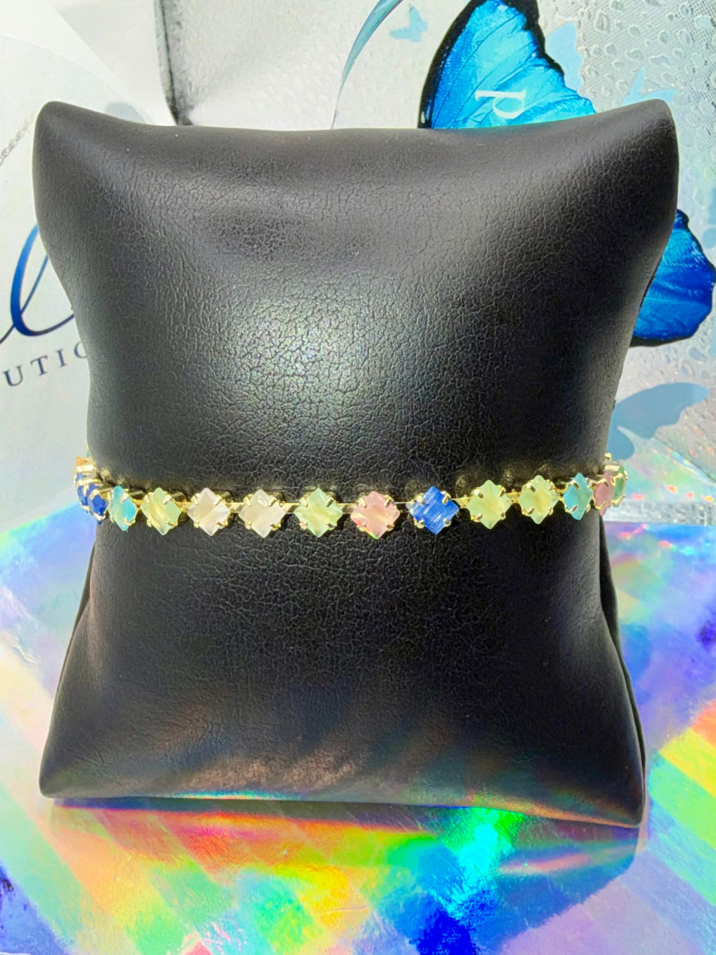 Multi shape pastel color bracelets