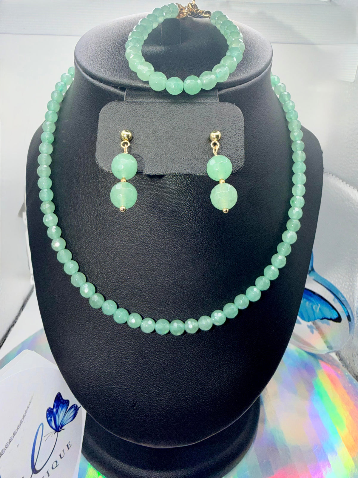 Azul Boutique Exclusive - Natural Jade 3-pieces set