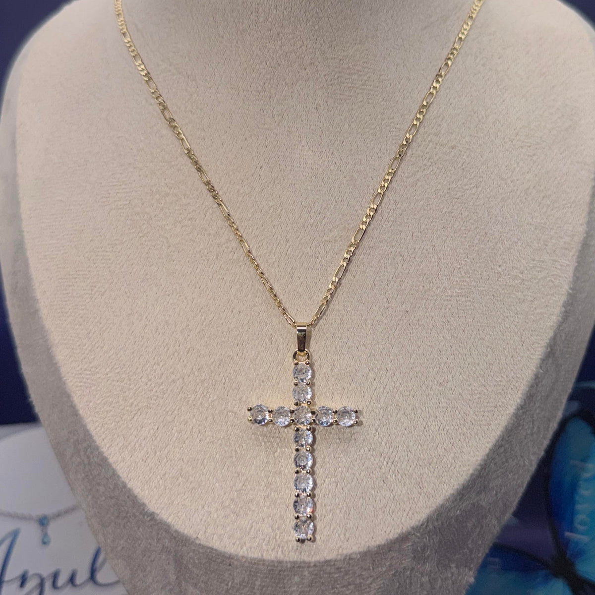 Graceful Sparkle Cross Necklace