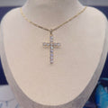 Graceful Sparkle Cross Necklace