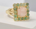 Natural Gemstone Beads Rings