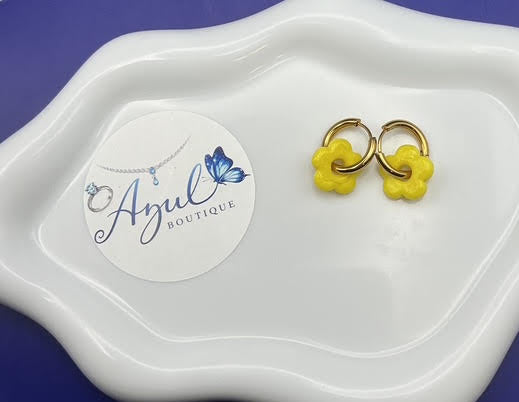 Yellow Flower Earring