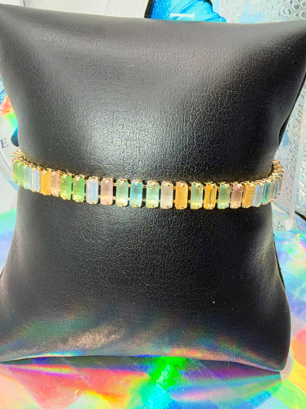 Multi shape pastel color bracelets