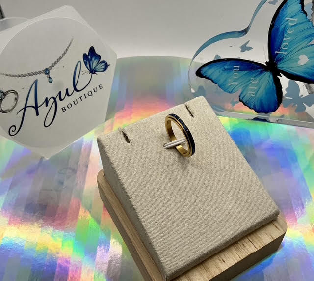 Gold and Dark Blue Ring