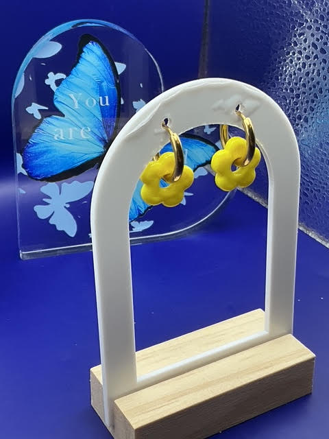 Yellow Flower Earring