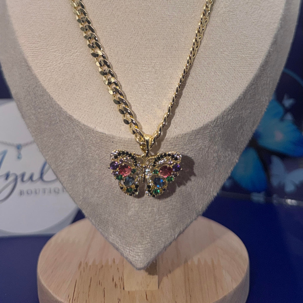 Multicolor Butterfly Elegance Necklace